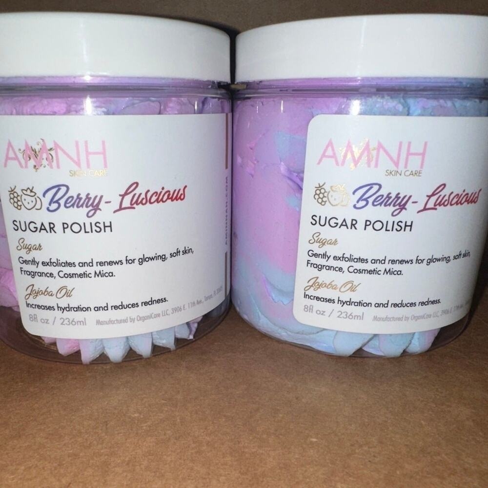 AMNH aminnah Skin Care Berry-Luscious Sugar Polish Jojoba Oil Body‎ Scrub